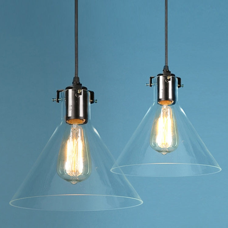 YWXLight Industrial Retro Hanging Lamp Funnel Glass Pendant Light LED E27 Socket  Perfect for Kitchen Dining Room Bedroom