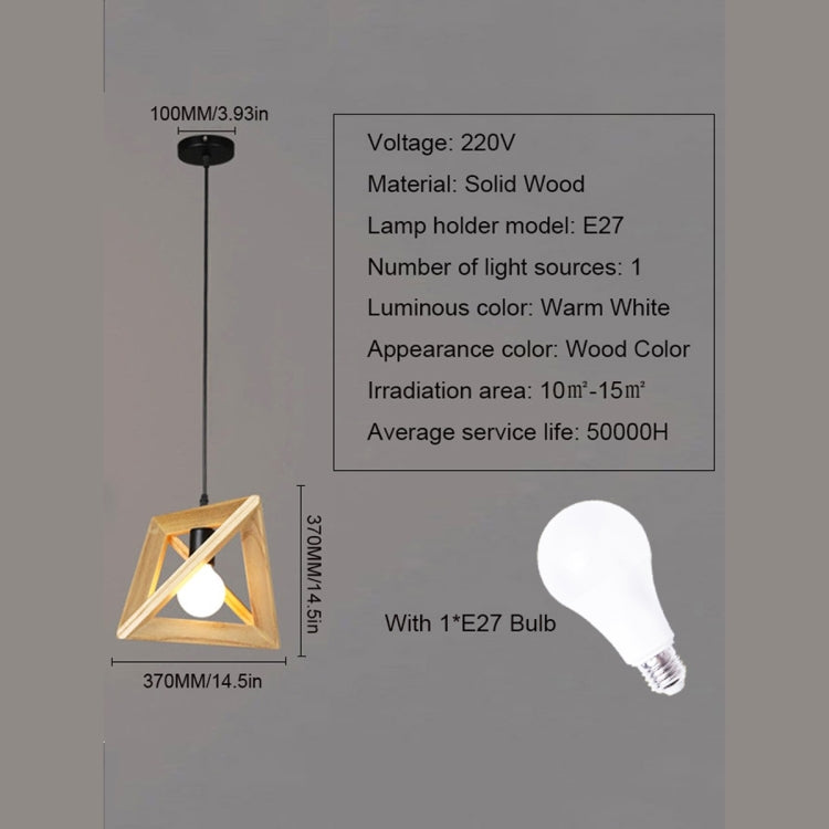 YWXLight Triangle Wooden LED Chandelier Modern Light (Warm White)