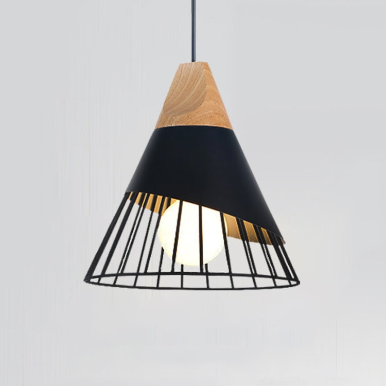 YWXLight E27 Modern Lighting Iron Solid Wood Pendant Light Hanging Lamp