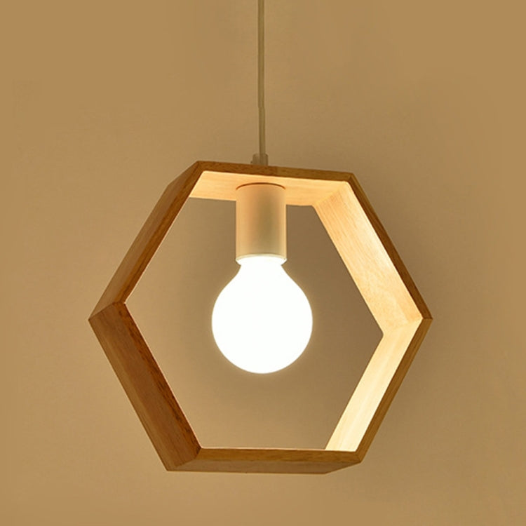 YWXLight Home Decoration Personality Creative Simple Solid Wood Geometric Pendant Lights