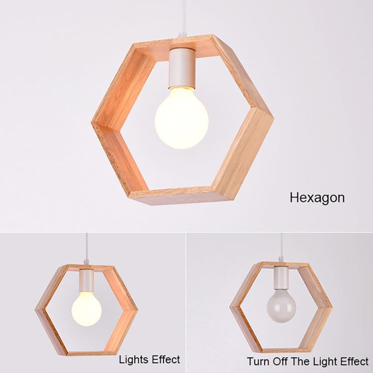 YWXLight Home Decoration Personality Creative Simple Solid Wood Geometric Pendant Lights