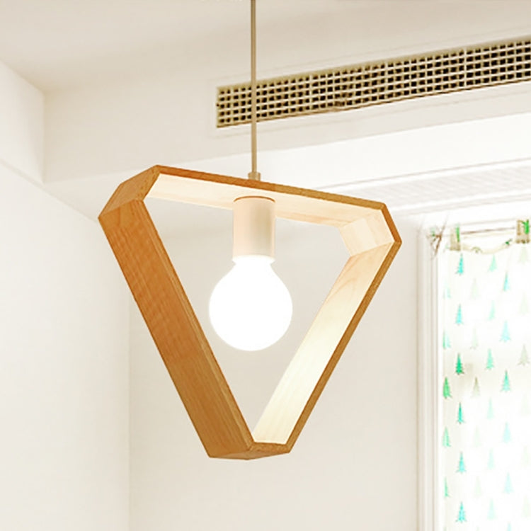 YWXLight Home Decoration Personality Creative Simple Solid Wood Geometric Pendant Lights