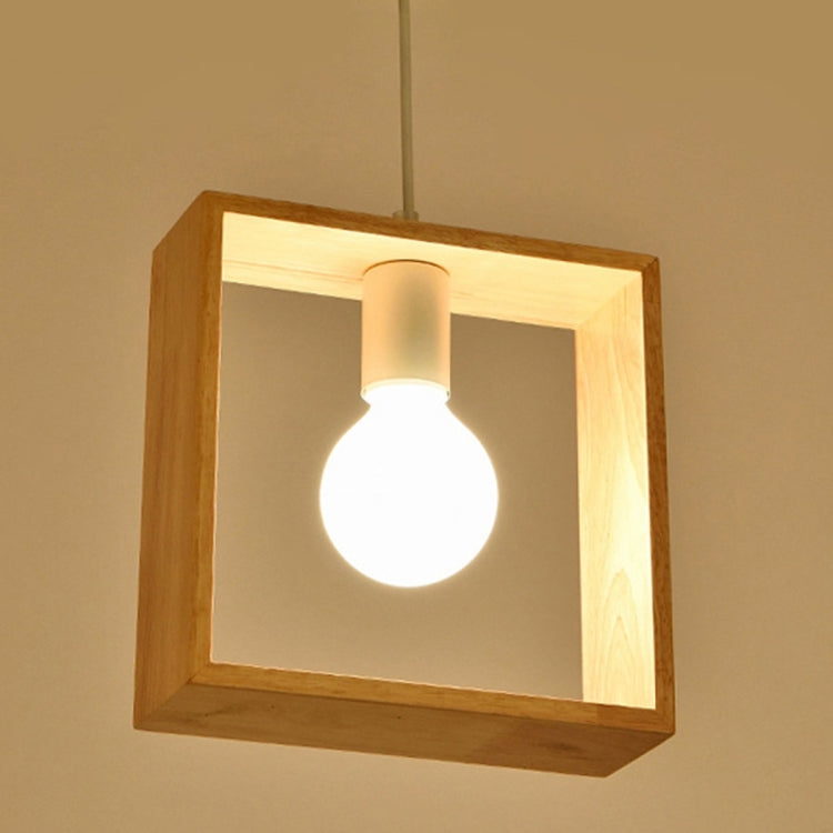 YWXLight Home Decoration Personality Creative Simple Solid Wood Geometric Pendant Lights