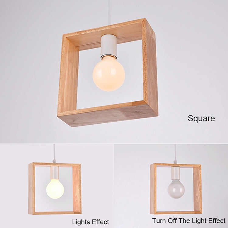 YWXLight Home Decoration Personality Creative Simple Solid Wood Geometric Pendant Lights