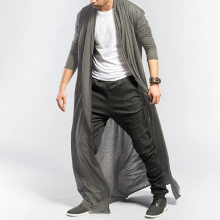 Mens Casual Loose Long Cardigans Coat