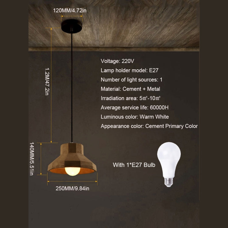 YWXLight Nordic Retro Loft Cement Led Pendant Lights Lighting Bar Counter Kitchen Fixtures Pendant Lamps Decor Hanging Lamp