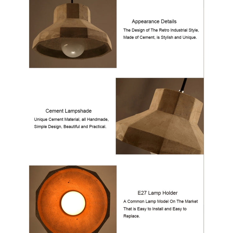 YWXLight Nordic Retro Loft Cement Led Pendant Lights Lighting Bar Counter Kitchen Fixtures Pendant Lamps Decor Hanging Lamp