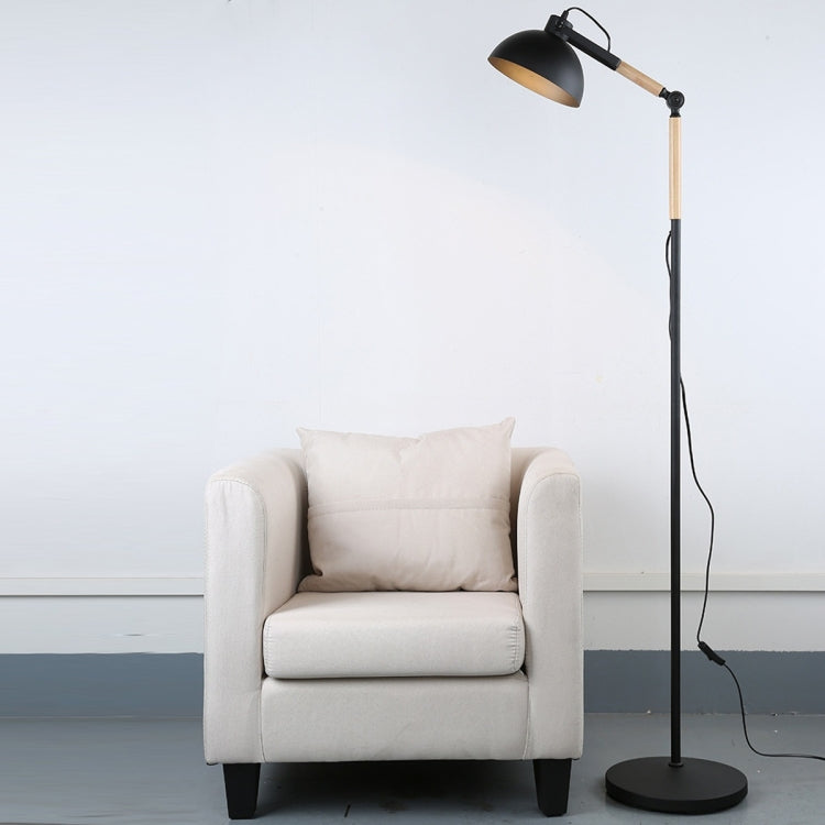 YWXLight Adjustable Angle Metal Wooden Chassis Floor Lamp