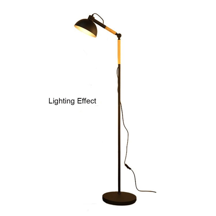 YWXLight Adjustable Angle Metal Wooden Chassis Floor Lamp