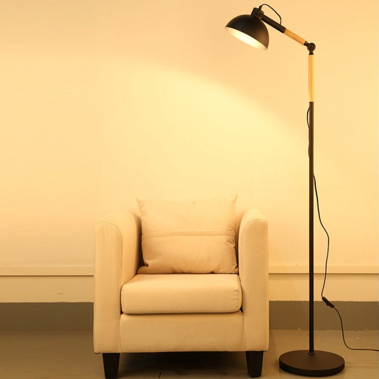 YWXLight Adjustable Angle Metal Wooden Chassis Floor Lamp