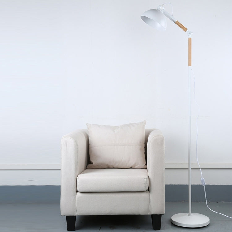 YWXLight Adjustable Angle Metal Wooden Chassis Floor Lamp