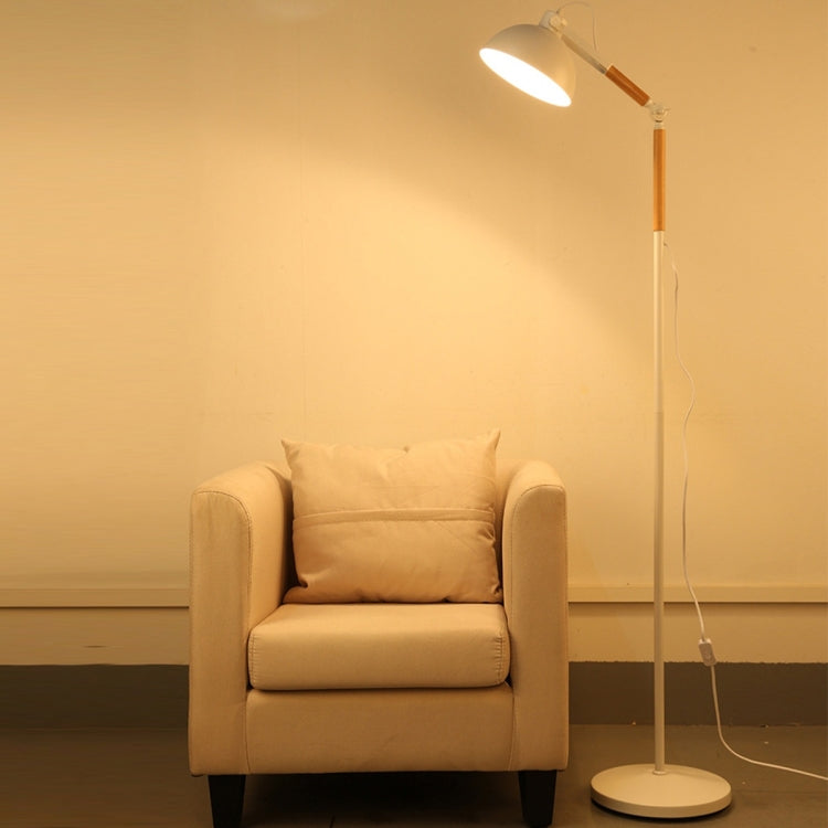 YWXLight Adjustable Angle Metal Wooden Chassis Floor Lamp