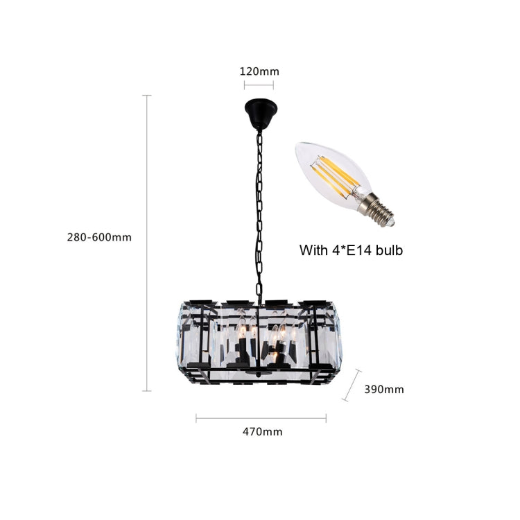 YWXLight Hardware Iron Crystal Lighting Luxury Modern Pendant Light Ceiling Light Chandelier