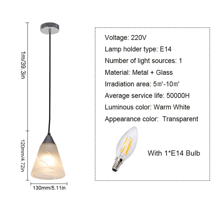 YWXLight Home Decoration Modern Personality Simple Glass Pendant Light (Warm White)