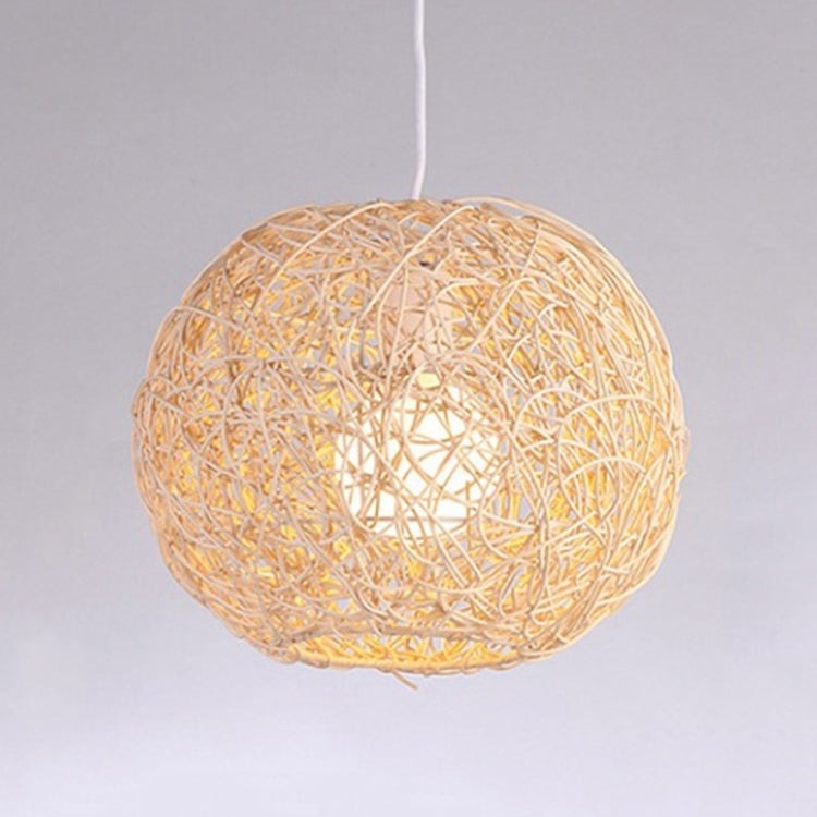 YWXLight Creative Garden Hemp Ball Pendant Light Rattan Art Linen Thread Bird Nest Ball LED Hang Lamp