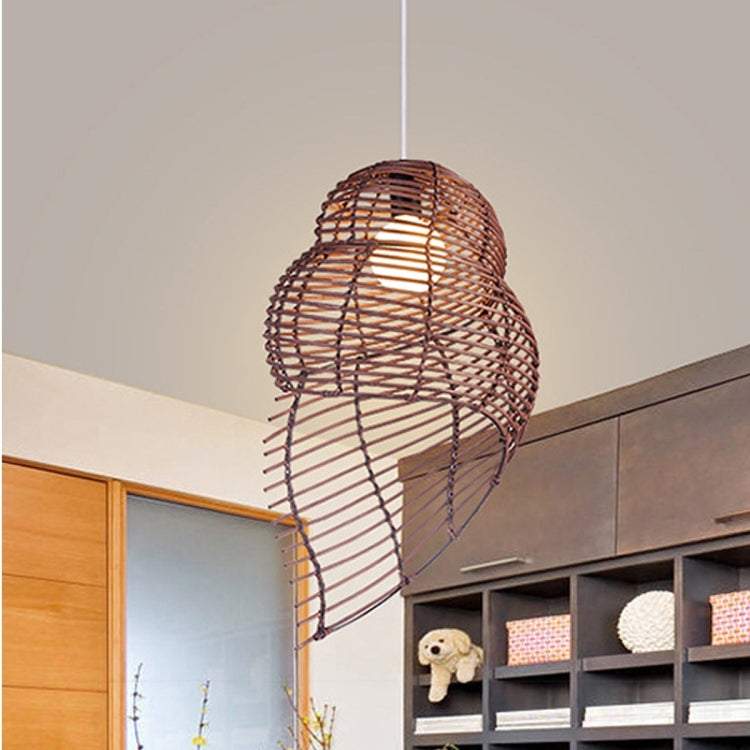 YWXLight Home Decoration Home Lighting Personality Creative Pastoral Wind Grass Vine Weaving Conch Pendant Light