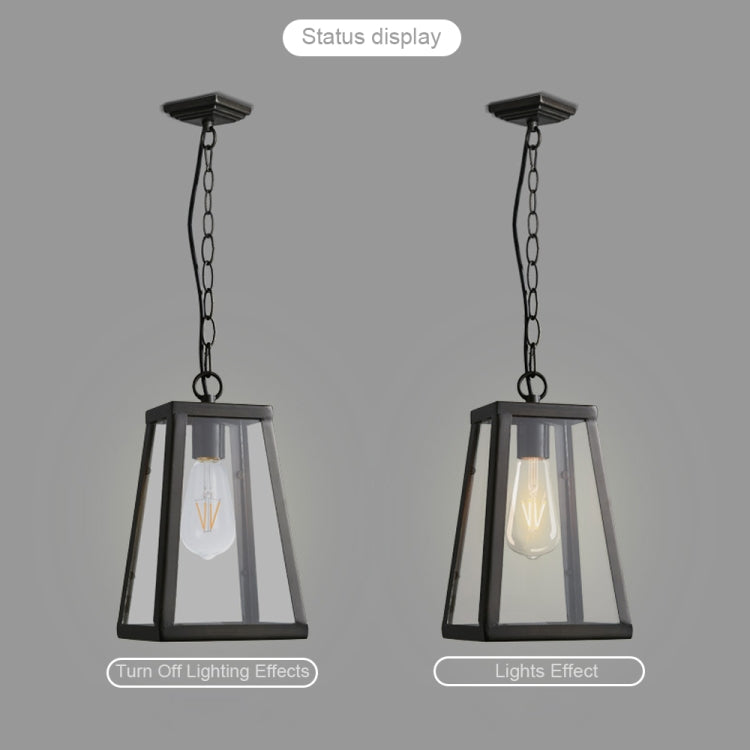 YWXLight Retro Hanging Lamp Glass Box Creative Pendant Light With E27 Edison Bulb Perfect for Kitchen Dining Room Bedroom