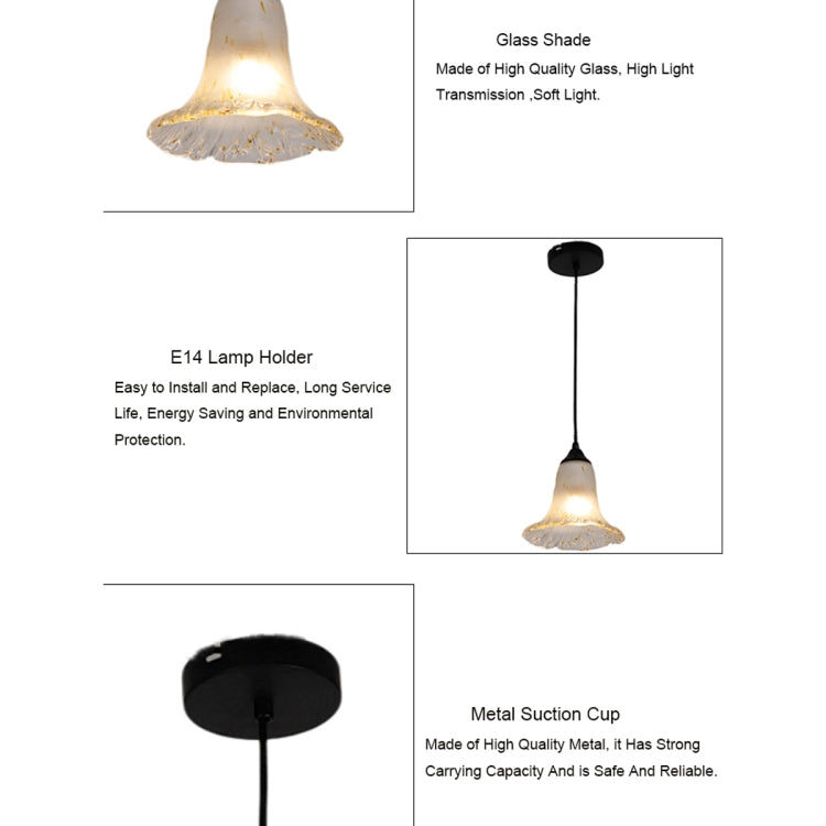 YWXLight Nordic Modern Hanging Lamp Glass Lampshade Creative Pendant Light with E14 Edison Bulb