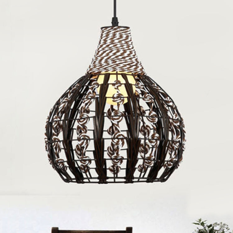 YWXLight Rattan Lamp Pendant Light Bedroom Dining Study Personality Retro Hang Lamp