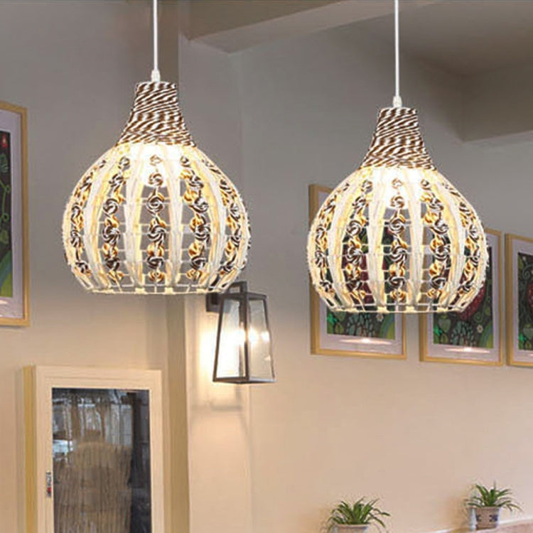 YWXLight Rattan Lamp Pendant Light Bedroom Dining Study Personality Retro Hang Lamp