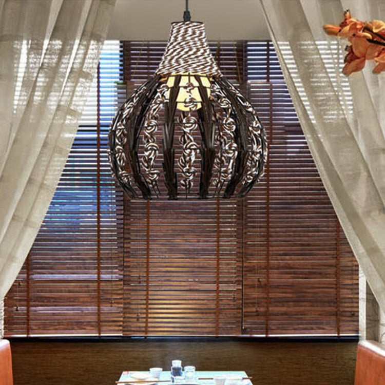 YWXLight Rattan Lamp Pendant Light Bedroom Dining Study Personality Retro Hang Lamp