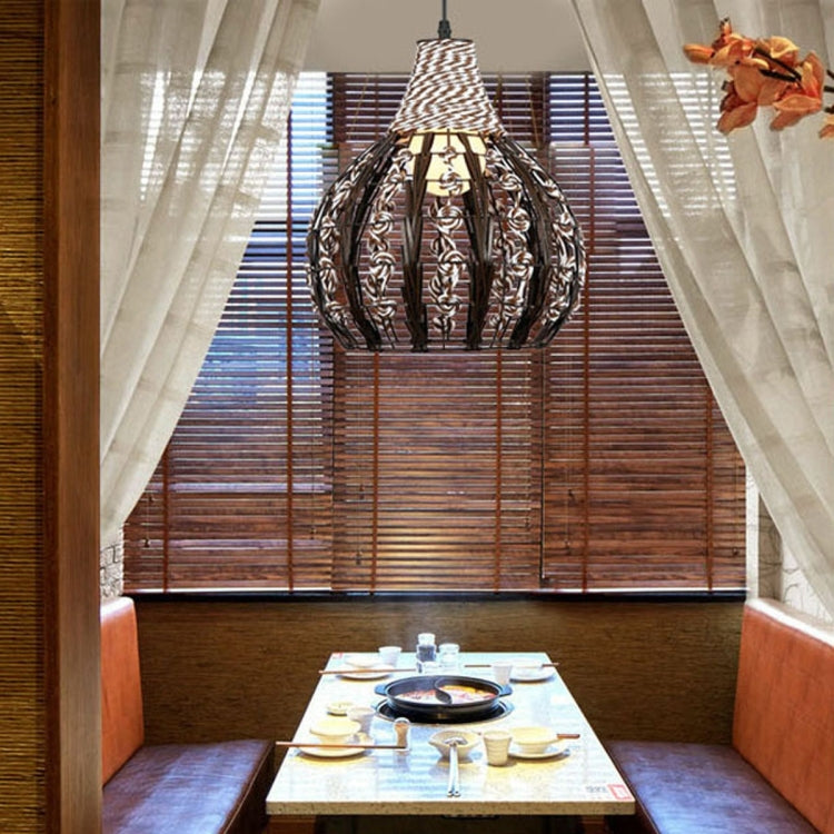 YWXLight Rattan Lamp Pendant Light Bedroom Dining Study Personality Retro Hang Lamp