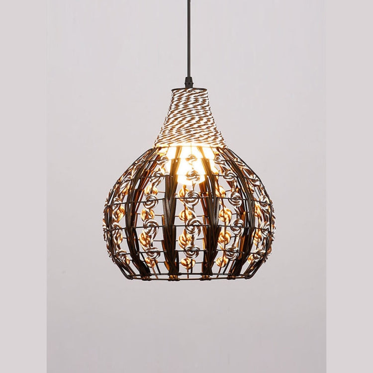 YWXLight Rattan Lamp Pendant Light Bedroom Dining Study Personality Retro Hang Lamp