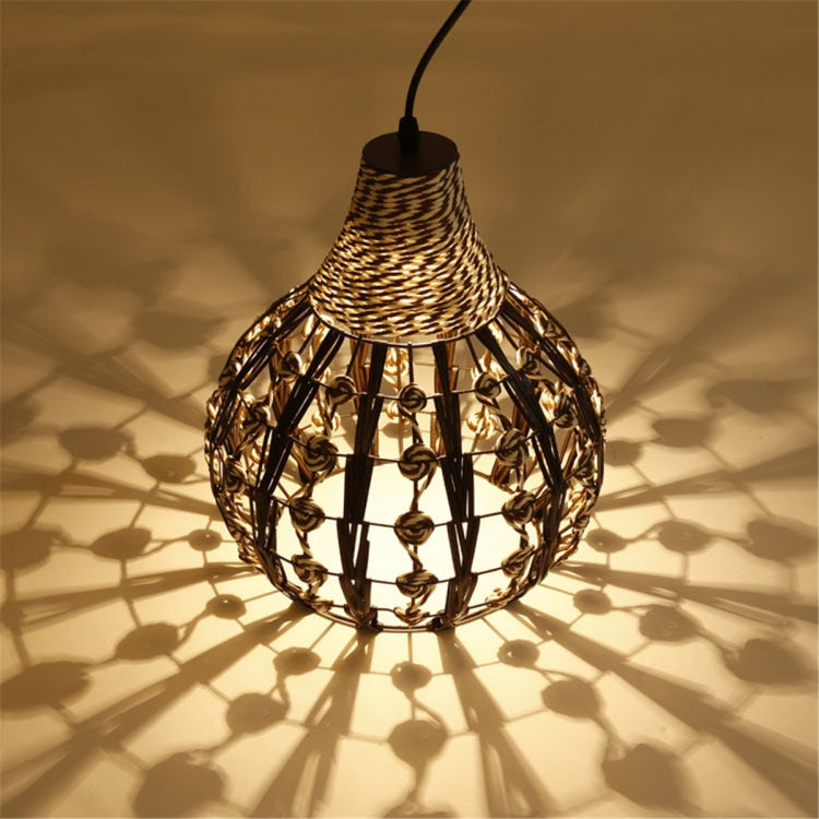 YWXLight Rattan Lamp Pendant Light Bedroom Dining Study Personality Retro Hang Lamp