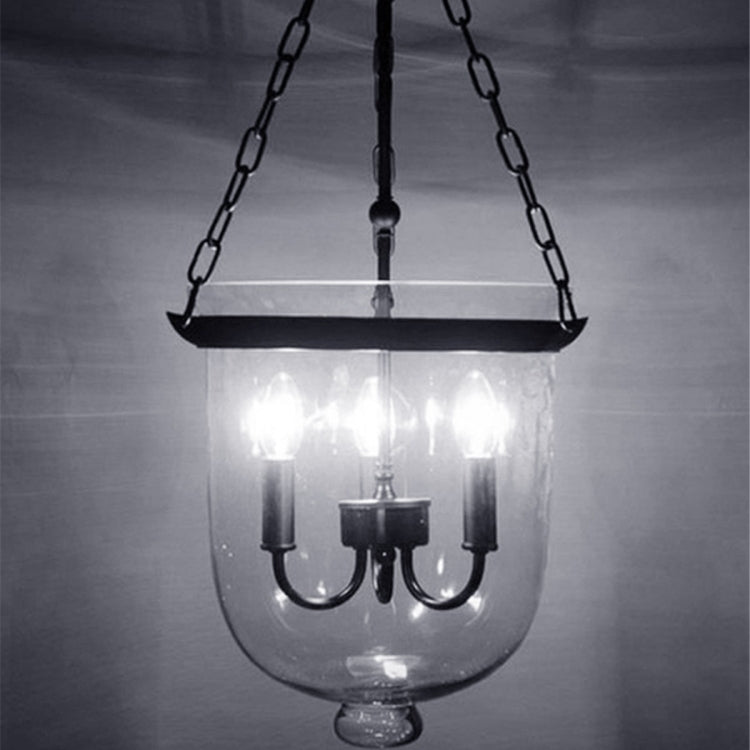 YWXLight E14 Retro Loft Iron Glass Barrel Bar Warehouse Pendant Lamp