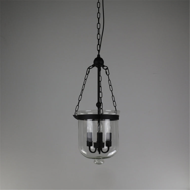 YWXLight E14 Retro Loft Iron Glass Barrel Bar Warehouse Pendant Lamp