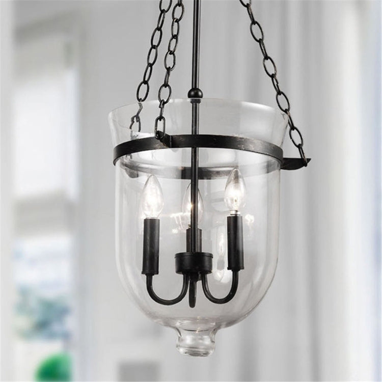 YWXLight E14 Retro Loft Iron Glass Barrel Bar Warehouse Pendant Lamp