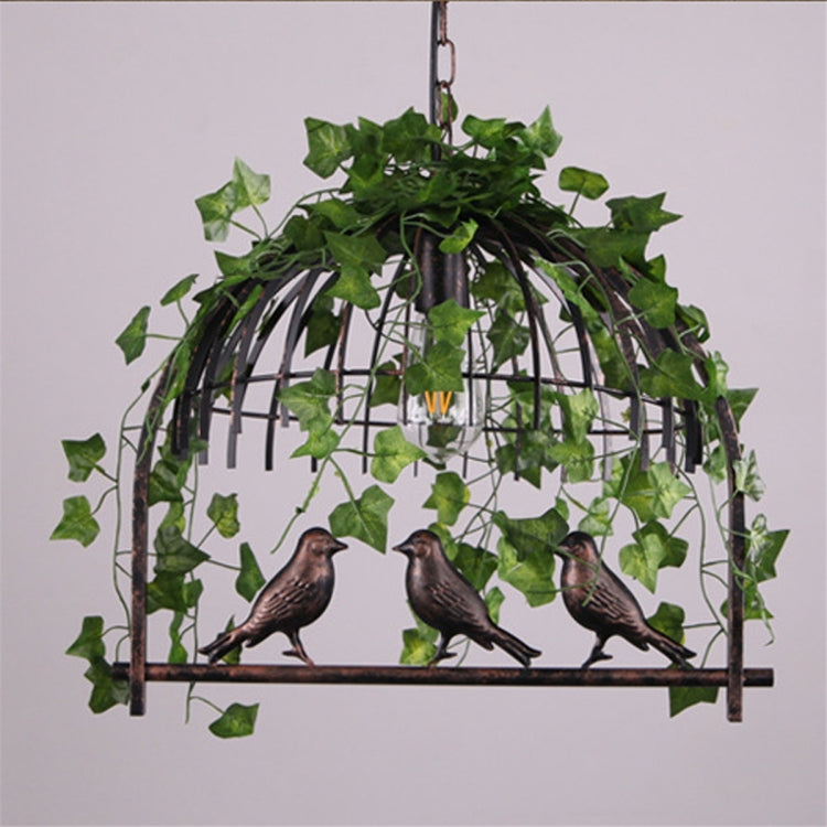 YWXLight Modern Personality Creative Bird Cage Simulation Plant Pendant Lights