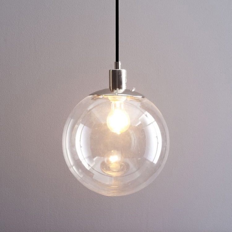 YWXLight Nordic Modern Hanging Lamp Creative Transparent Glass Circle Ball Pendant Light With E27 Bulb Perfect for Kitchen Dining Room Bedroom