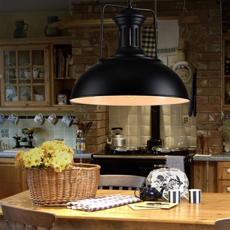 YWXLight Black Pot Lid Hanging Lamp Pendant Lights with E27 Bulb