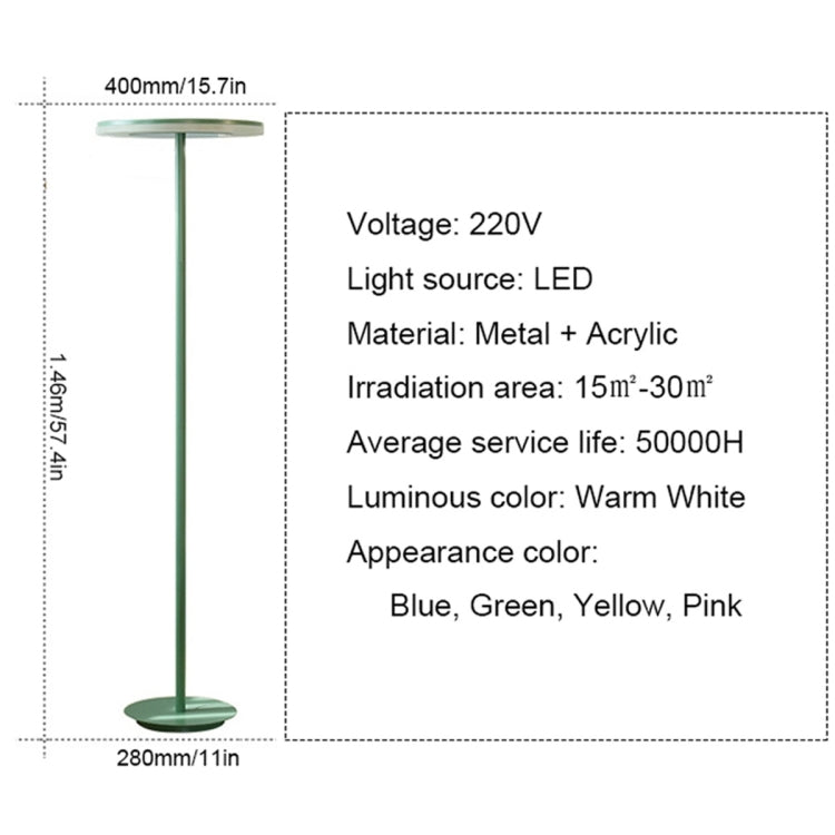 YWXLight Simple Macaron Bedroom Floor Lamp