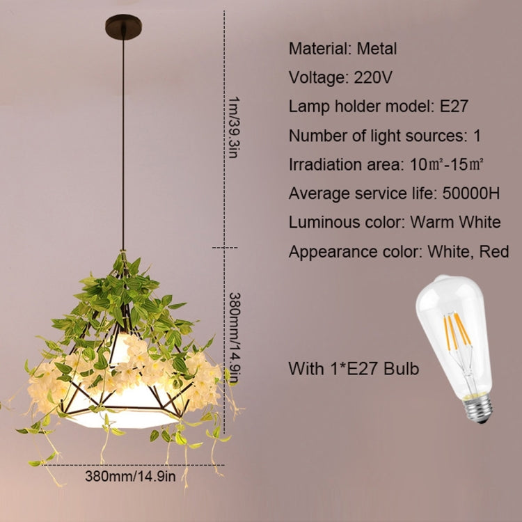 YWXLight Interior Decoration Simulation Green Plant Flower Pendant Lights