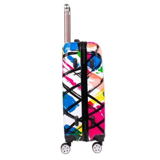 20 inch Colorful Rainbow Suitcase Female Pull-rod Case Universal Wheel PC Travel Suitcase