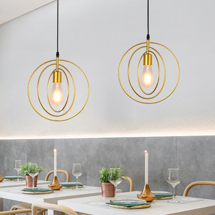 YWXLight Rotatable Three-layer Ring Metal Restaurant Chandelier