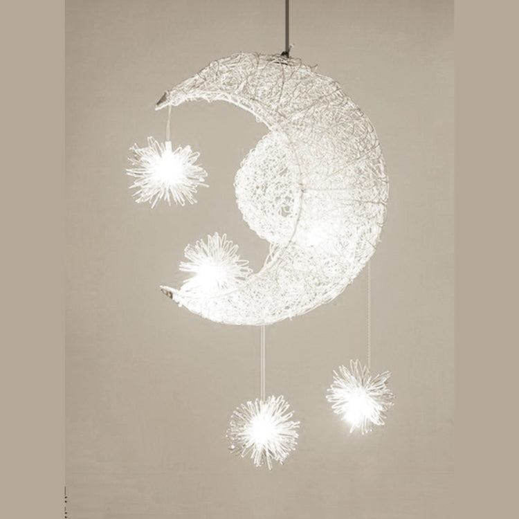 YWXLight Simple Chandelier Children's Room Bedroom Restaurant Chandelier Creative Star Moon Combination Dream Warm Light