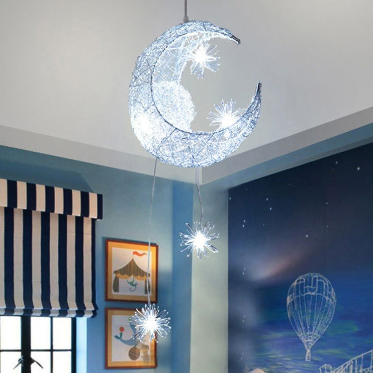 YWXLight Simple Chandelier Children's Room Bedroom Restaurant Chandelier Creative Star Moon Combination Dream Warm Light