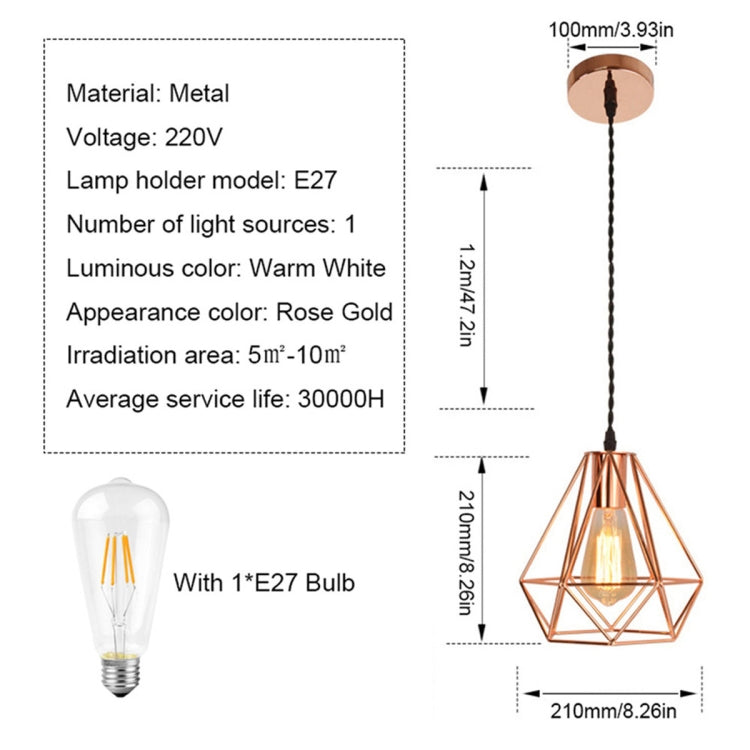 YWXLight Decorative Lighting Modern Minimalist Electroplated Rose Gold Chandelier (Gold)