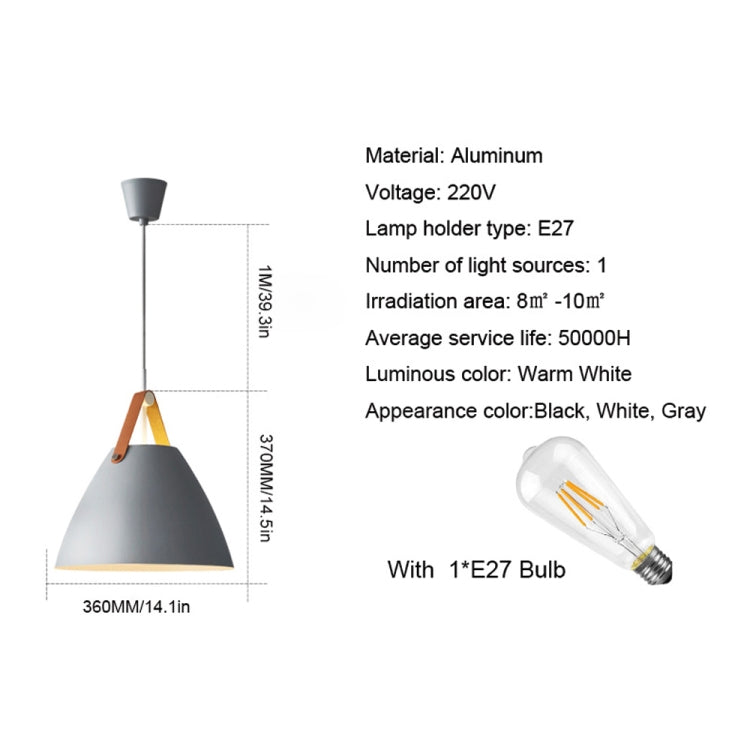 YWXLight LED Nordic Modern Simple Hanging Lamp Creative Iron Art Pendant Light With E27 Bulb Perfect for Kitchen Dining Room Bedroom