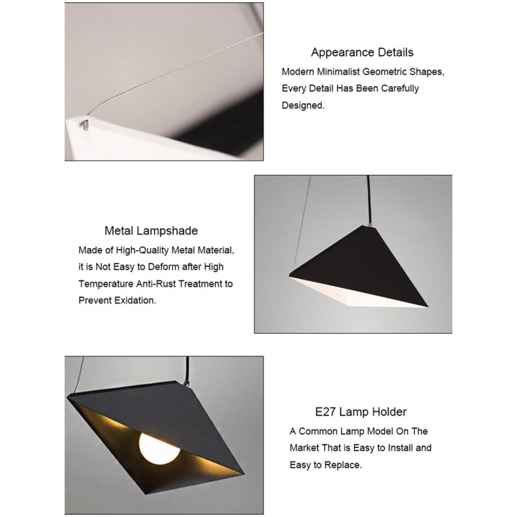 YWXLight Modern Creative Chandelier Geometric Triangle Single Head Modern Pendant Light