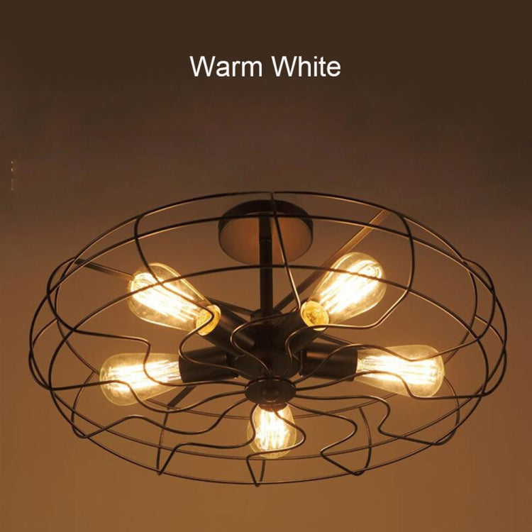 YWXLight LED Retro Industrial Hanging Lamp Creative Iron Art Fan Pendant Light With E27 Edison Bulb