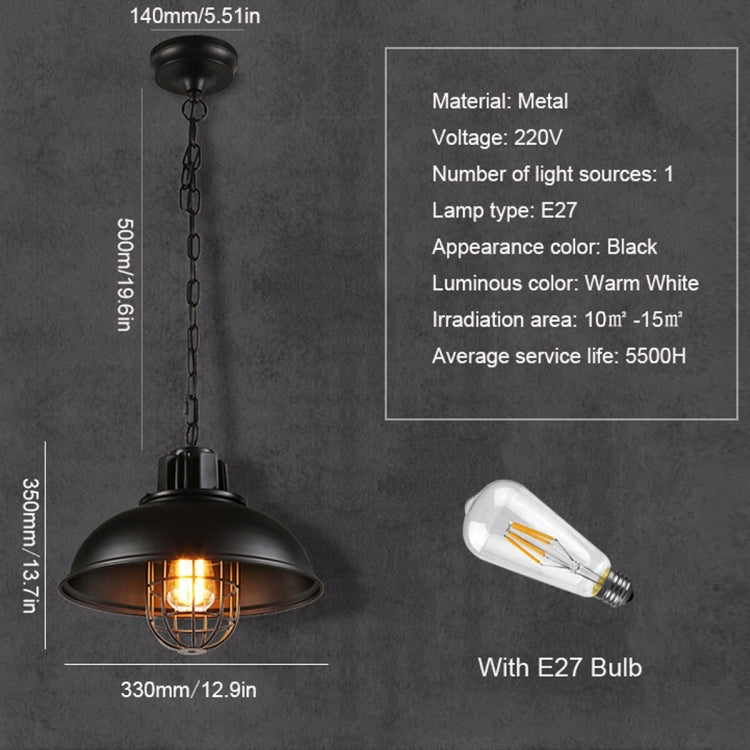 YWXLight E27 Pendant Light Indoor Home Lamp Decoration Industrial Retro Hanging Lamp