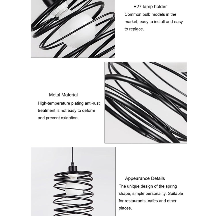 YWXLight Home Lighting Modern Creative Simple Black Metal Restaurant Pendant Light