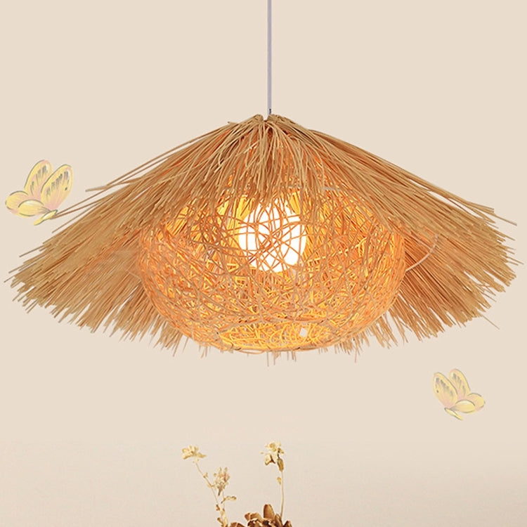 YWXLight Home Decoration Personality Creative Living Room Restaurant Cafe Weaving Grass House Chandelier