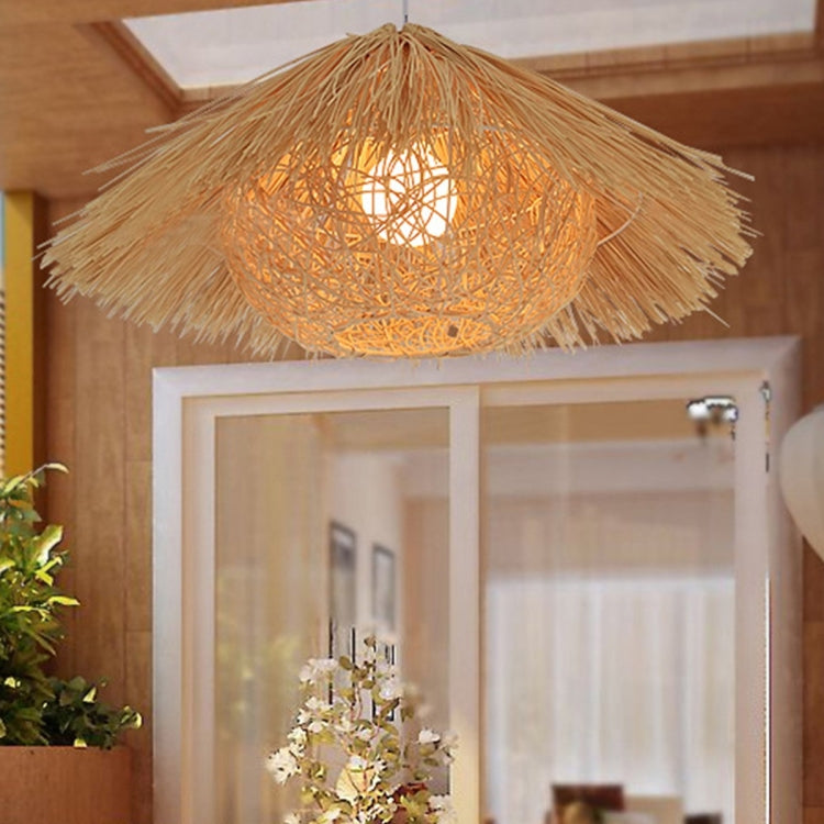 YWXLight Home Decoration Personality Creative Living Room Restaurant Cafe Weaving Grass House Chandelier