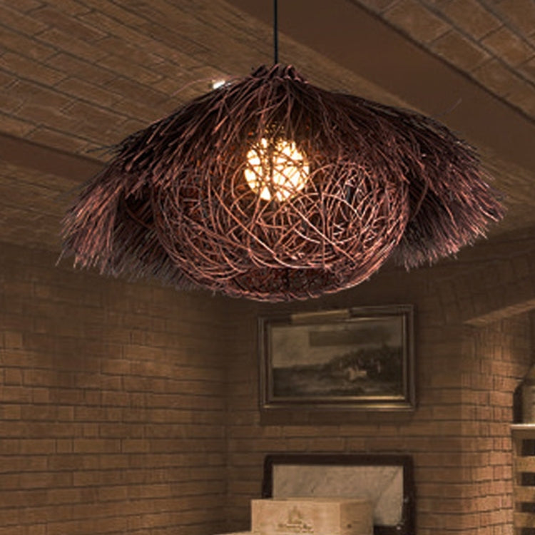 YWXLight Home Decoration Personality Creative Living Room Restaurant Cafe Weaving Grass House Chandelier