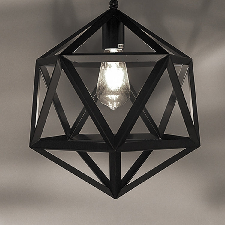 YWXLight LED Retro Industrial Hanging Lamp Creative Polyhedron Pendant Light With E27 Bulb Perfect for Kitchen Dining Room Bedroom Living Room